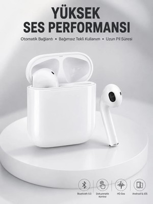 Ruhes 2. Nesil Bluetooth Android ve Ios Uyumlu Kablosuz Kulaklık Çağrı Cevaplama