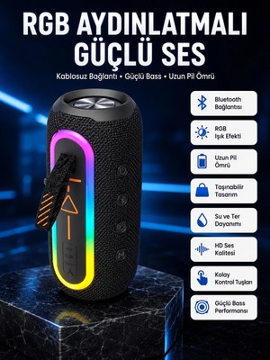 Laraheiser Bluetooth Hoparlör USB Şarjlı Uzun Pil Ömrü Android ve Ios Uyumlu Renkli