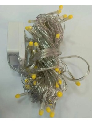 Uravas Store 10M 100 LED Damla Uçlu LED Işık Beyaz Işık Şeffaf Kablo