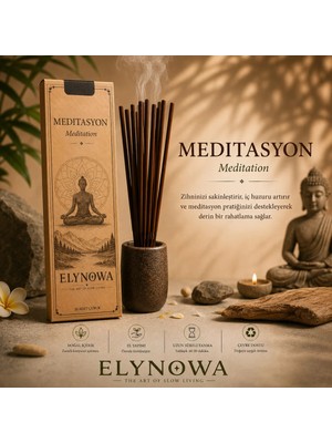 Medıtatıon (Meditasyon) Doğal Tütsü Çubuğu 20 Adet - Uzun Süre Kalıcı Aroma