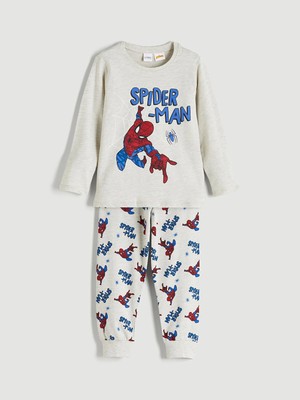 Lc Waikiki Yeni Sezon Bisiklet Yaka Spider-Man Baskılı Erkek Çocuk Pijama Takımı