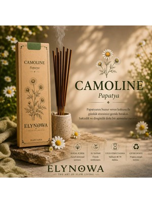 Camolıne (Papatya) Doğal Tütsü Çubuğu 20 Adet - Uzun Süre Kalıcı Aroma