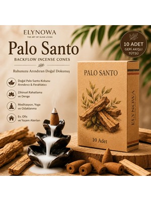 Palo Santo Geri Akışlı Konik Tütsü | Backflow Incense Cones | 10 Adet