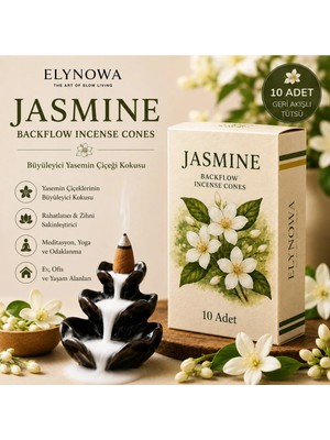 Jasmıne (Yasemin) Geri Akışlı Konik Tütsü | Backflow Incense Cones | 10 Adet