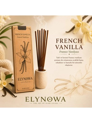 French Vanılla (Fransız Vanilyası) Doğal Tütsü Çubuğu 20 Adet - Uzun Süre Kalıcı Aroma
