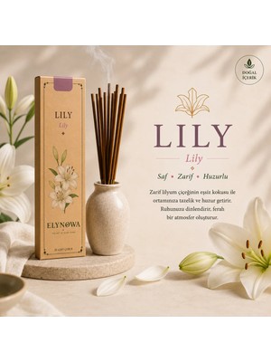 Lıly Doğal Tütsü Çubuğu 20 Adet - Uzun Süre Kalıcı Aroma