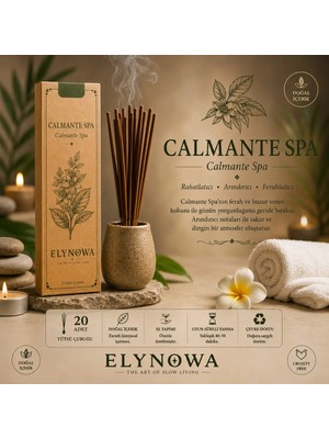 Calmante Spa Doğal Tütsü Çubuğu 20 Adet - Uzun Süre Kalıcı Aroma