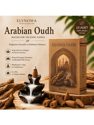 Arabian Outh Geri Akışlı Konik Tütsü | Backflow Incense Cones | 10 Adet