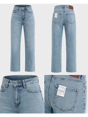 Rich Star Zara Model Kesik Paça Bayan Kot Pantolon