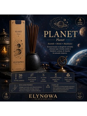 Planet Doğal Tütsü Çubuğu 20 Adet - Uzun Süre Kalıcı Aroma