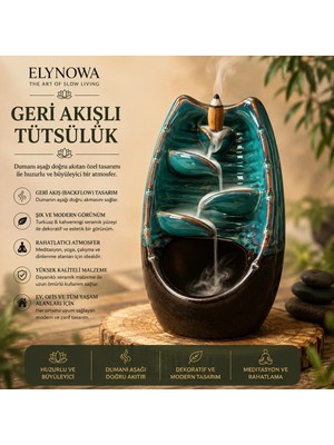 Lotus Şelalesi Geri Akışlı Tütsülük | Seramik Backflow Tütsü Standı
