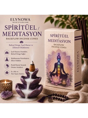 Spiritüel Meditasyon Geri Akışlı Konik Tütsü | Backflow Incense Cones | 10 Adet