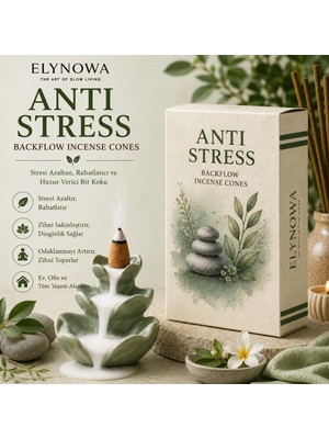 Antı Stress Geri Akışlı Konik Tütsü | Backflow Incense Cones | 10 Adet