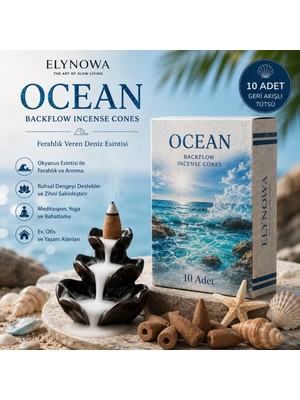 Ocean (Okyanus) Geri Akışlı Konik Tütsü | Backflow Incense Cones | 10 Adet