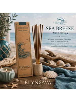 Sea Breeze (Deniz Esintisi) Doğal Tütsü Çubuğu 20 Adet - Uzun Süre Kalıcı Aroma