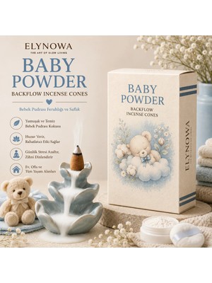 Baby Powder Geri Akışlı Konik Tütsü | Backflow Incense Cones | 10 Adet