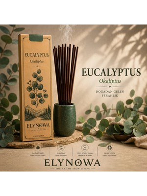 Eucalyptus (Okaliptus) Doğal Tütsü Çubuğu 20 Adet - Uzun Süre Kalıcı Aroma