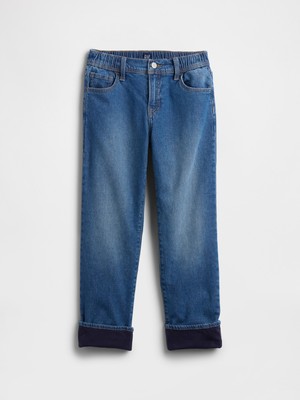 Gap Erkek Çocuk Mavi Original Straight Astarlı Çizgili Jean Pantolon