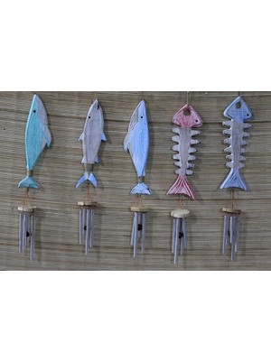 Uravas Store Ahşap Balıklı Metal Çan No:5