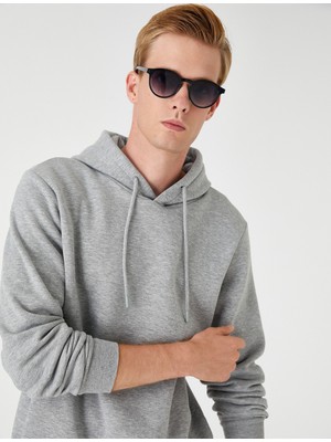 Koton Basic Şardonlu Kapşonlu Sweatshirt