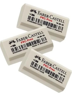 EstoreBox Faber Si̇lgi̇ (7086/48) Küçük Beyaz Silgi 3lü Paket