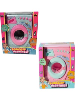 Uravas Store Pilli Işıklı ve Sesli Küçük Çamaşır Makinesi 02603