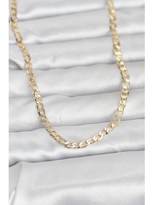 Uravas Store cm 14K Gold Renk Zincir Model 60 cm Kadın Kolye