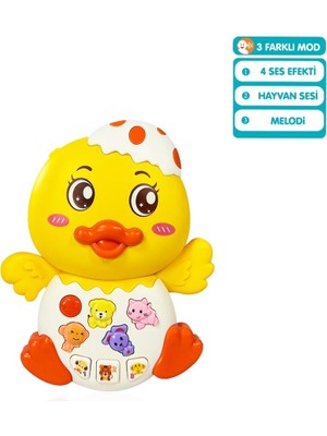 Uravas Store JLG-855-144A Işıklı ve Müzikli Ördek Bebek