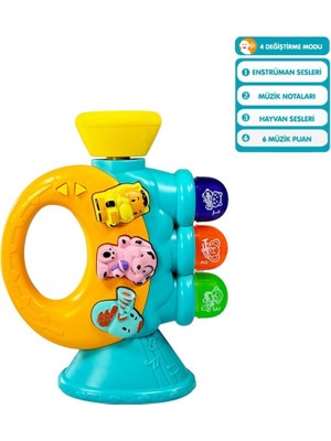 Uravas Store JLG-855-38A Işıklı ve Müzikli Trompet Bebek