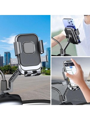 Uravas Store Motor,motosiklet,bisiklet ,scooter Için 360 Derece Dönebilen Dikiz Aynası Versiyonu Telefon Tutucu Aparat