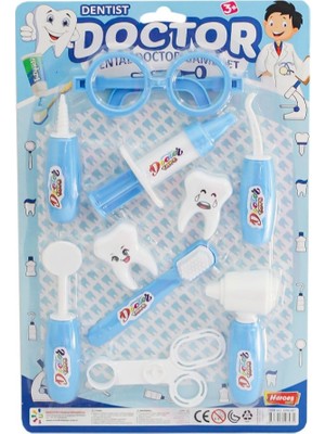 Uravas Store ERN-897 Heroes Toys Kartela Erkek Dişçi Oyun Seti