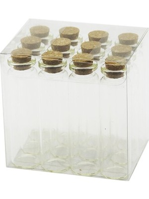Ttt Boş Tüp Cam Şişe - 20 ml - Mantar Kapak