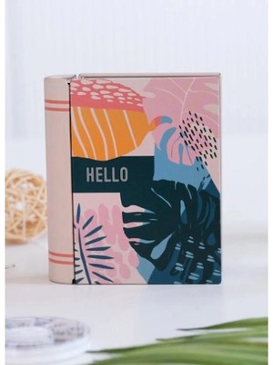 Daks 2003 Hediyelik Teneke Kutu Kitap Şekilli - Book Tın Hello 9.5X11X3CM