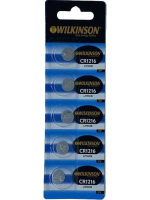Uravas Store Wılkınson 1216 3V Lityum Düğme Pil 5'li Paket