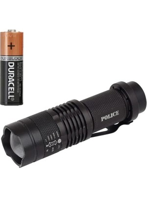 Uravas Store Cree Q5 LED Zoomlu Pilli Mini Feneri 14500 Pil Ile Çalışma Özelliği