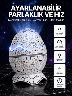 Aydogan's Dinozor Yumurtası Tasarımlı Projektörlü Gece Lambası