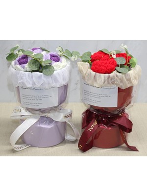 Uravas Store El Örgüsü Romantik Gül Buketi ALK4965