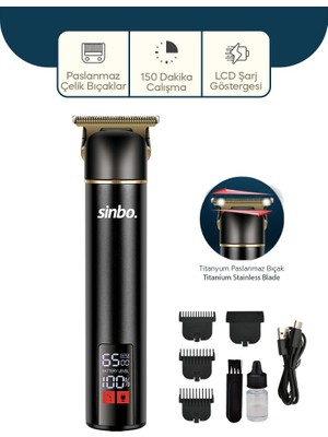Ttt Sinbo Saç Sakal Tıraş Makinesi - Alüminyum Alaşımlı Gövde - USB Şarjlı
