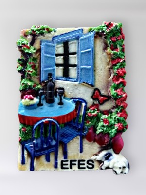 Mundy Efes Polyester Kabartmalı Magnet 5 x 6,5 cm Dekoratif Hediyelik Buzdolabı Süsü (KOD:1652)