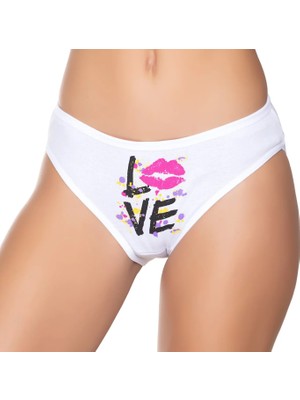 Gümüş 6008 12'li Kadın Ribana Ince Bel Baskılı Bikini