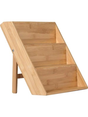 OEM 3 Katlı Doğal Bambu Ayaklı Baharatlık Rafı Organizer – Tezgah Üstü ve Çekmece Içi Kullanıma Uygun, Katlanabilir, Kaymaz Ayaklı, Kompakt ve Şık Tasarımlı Mutfak Düzenleyici