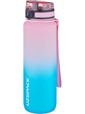 OEM Fiftyfifty 1000ML Büyük Boy Çift Renk Softtouch Ff Collection Tritan Su Matarası Pembe-Yeşil