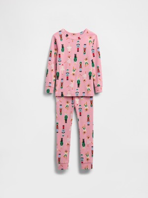 Gap Bebek Pembe Gap %100 Organik Pamuk Holiday Pijama Takımı