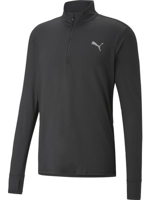 Puma Run Favorite 14 Zip Erkek Siyah Koşu Tişört