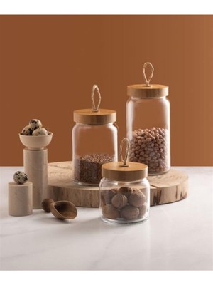 EstoreBox Paşabahçe-Woody 3lü Kavanoz Set