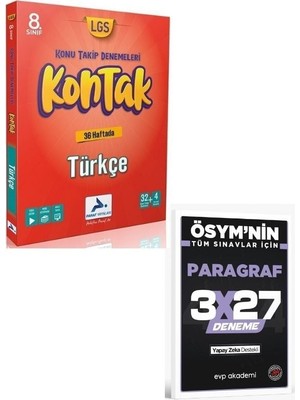 Anla Kazan Yayınları Paraf 2027 8. Sınıf Türkçe Kontak Konu Takip Denemeleri+ Evp Akademi Paragraf