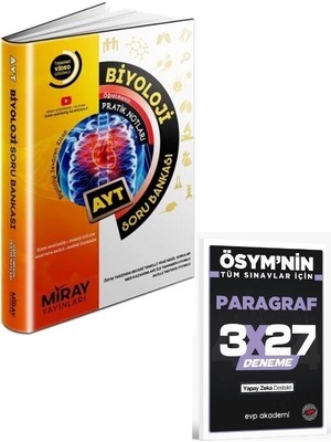 Anla Kazan Yayınları 2027 Miray 2027 Ayt Biyoloji Soru Bankası+ Evp Akademi Paragraf