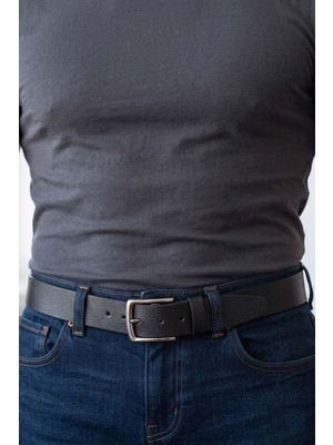 Detector %100 Hakiki Deri Erkek Kot Kemeri - 3.5 - 4 mm Kalın Dayanıklı Casual Jean ve Günlük Pantolon Kemeri