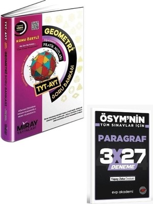 Anla Kazan Yayınları 2027 Miray 2027 Tyt Ayt Geometri Konu Özetli Soru Bankası+ Evp Akademi Paragraf