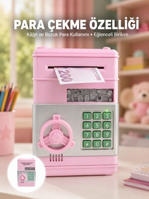 Fantastik Store Şifreli Elektronik Para Biriktirme Kumbarası Büyük Kapasiteli